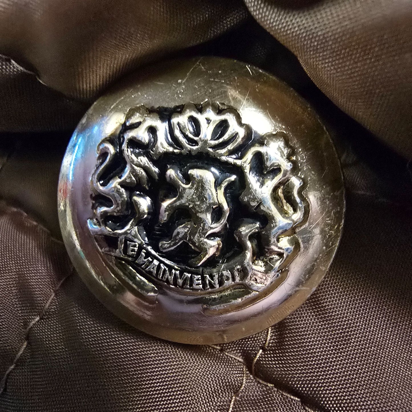 Vintage 1960s Sportswear International Brown Quilted Double-Breasted Coat (M)