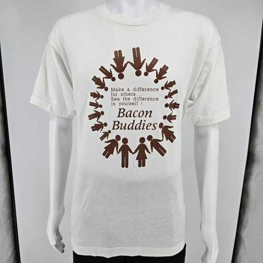 Vintage 1990s Robert Bacon High School Saint Bernard OH Bacon Buddies T-Shirt-XL