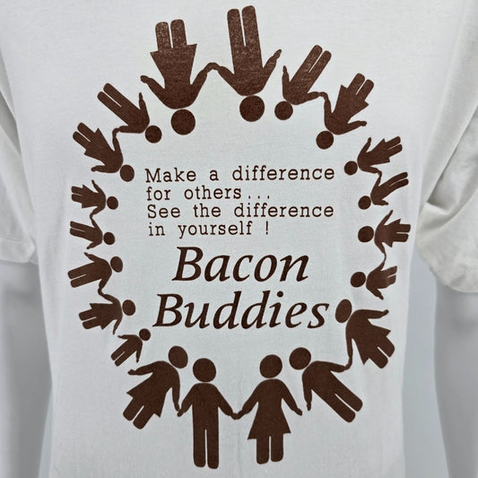 Vintage 1990s Robert Bacon High School Saint Bernard OH Bacon Buddies T-Shirt-XL