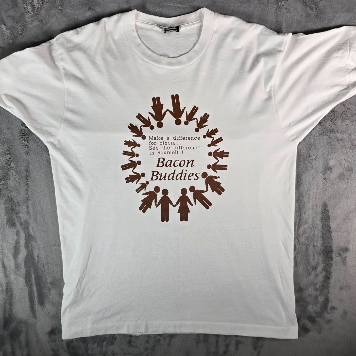 Vintage 1990s Robert Bacon High School Saint Bernard OH Bacon Buddies T-Shirt-XL