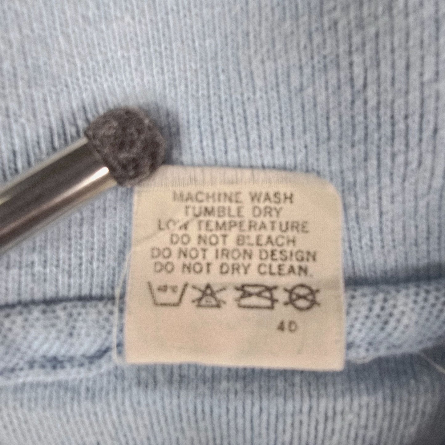Vintage 1980s Velva Sheen Made in USA "Spectrum 85" Light Blue Polo Shirt (M/L)