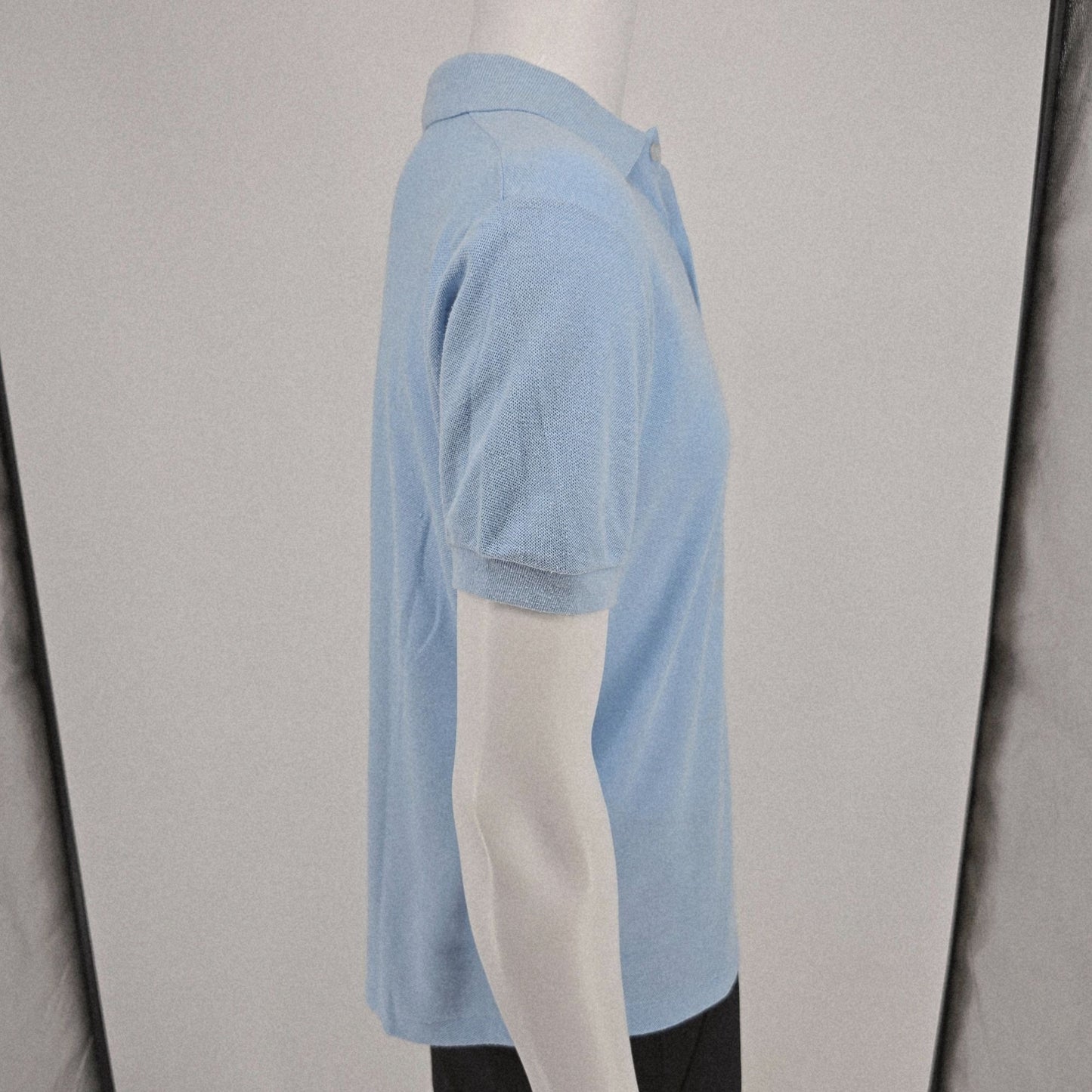 Vintage 1980s Velva Sheen Made in USA "Spectrum 85" Light Blue Polo Shirt (M/L)
