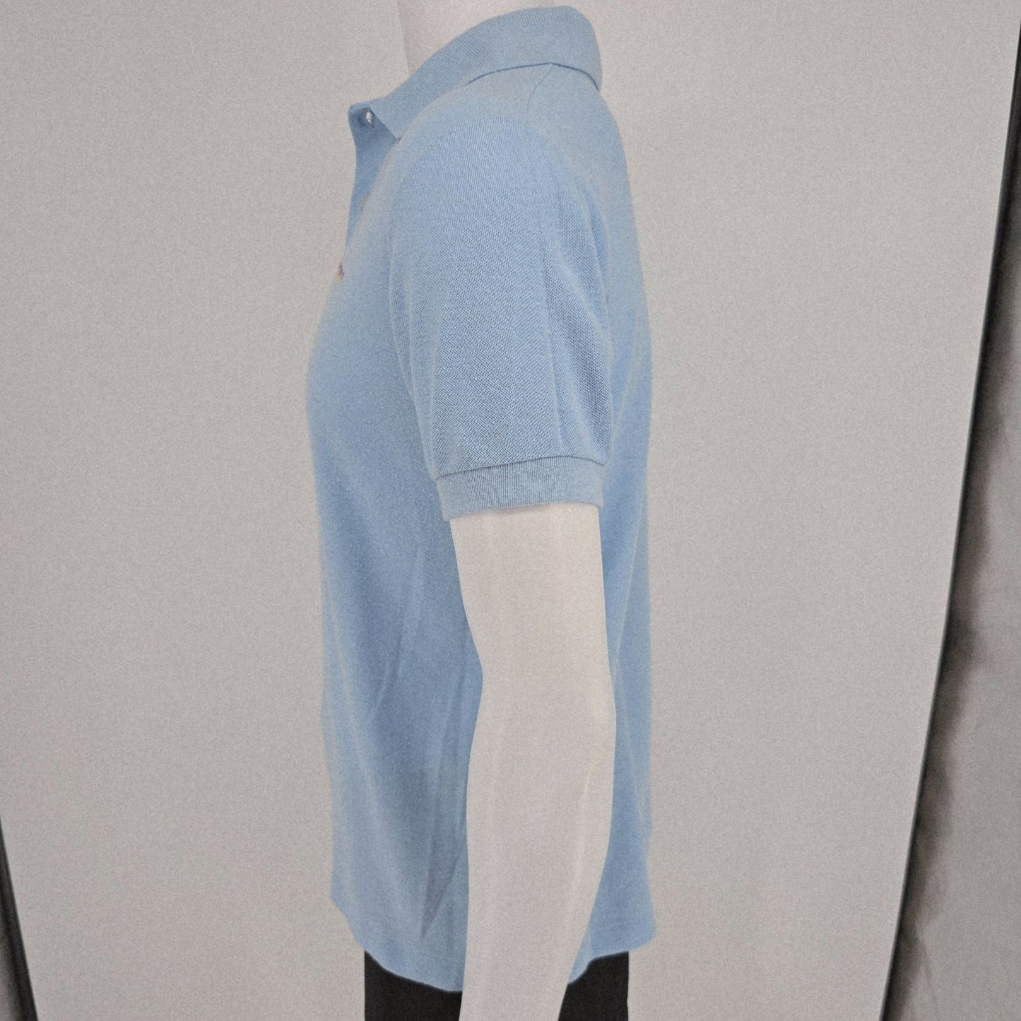 Vintage 1980s Velva Sheen Made in USA "Spectrum 85" Light Blue Polo Shirt (M/L)