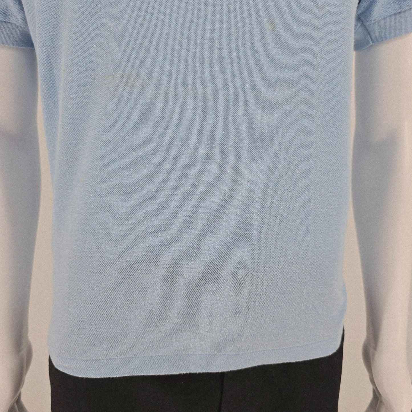 Vintage 1980s Velva Sheen Made in USA "Spectrum 85" Light Blue Polo Shirt (M/L)
