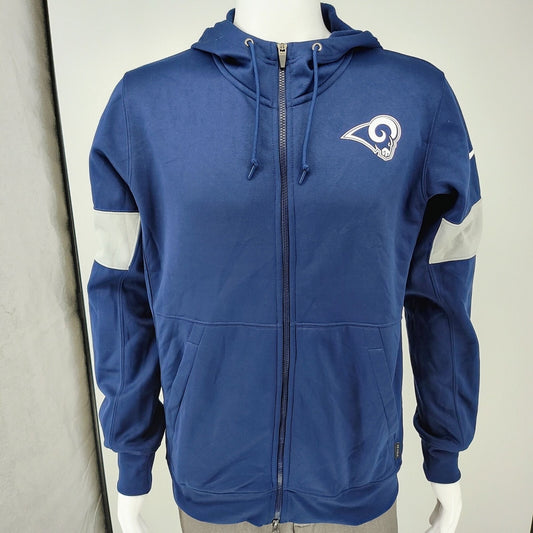 Nike On Field Apparel Dri-Fit St. NFL St. Louis Rams Navy Hooded Jacket (M)
