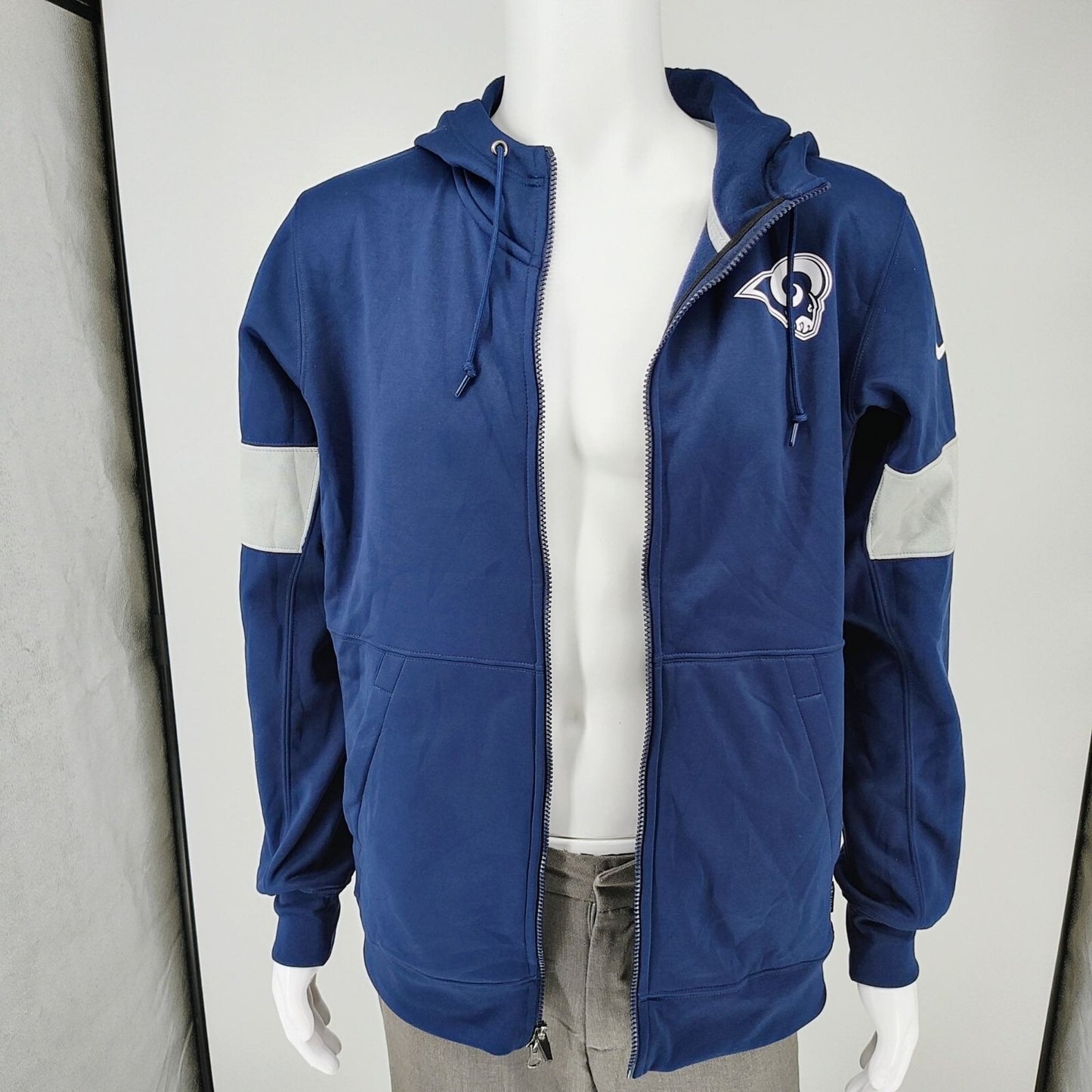 Nike On Field Apparel Dri-Fit St. NFL St. Louis Rams Navy Hooded Jacket (M)