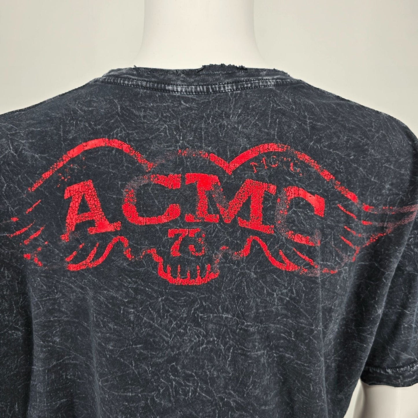 Distressed Affliction American Customs Made in USA ACMC 73 Graphic T-Shirt (3XL)
