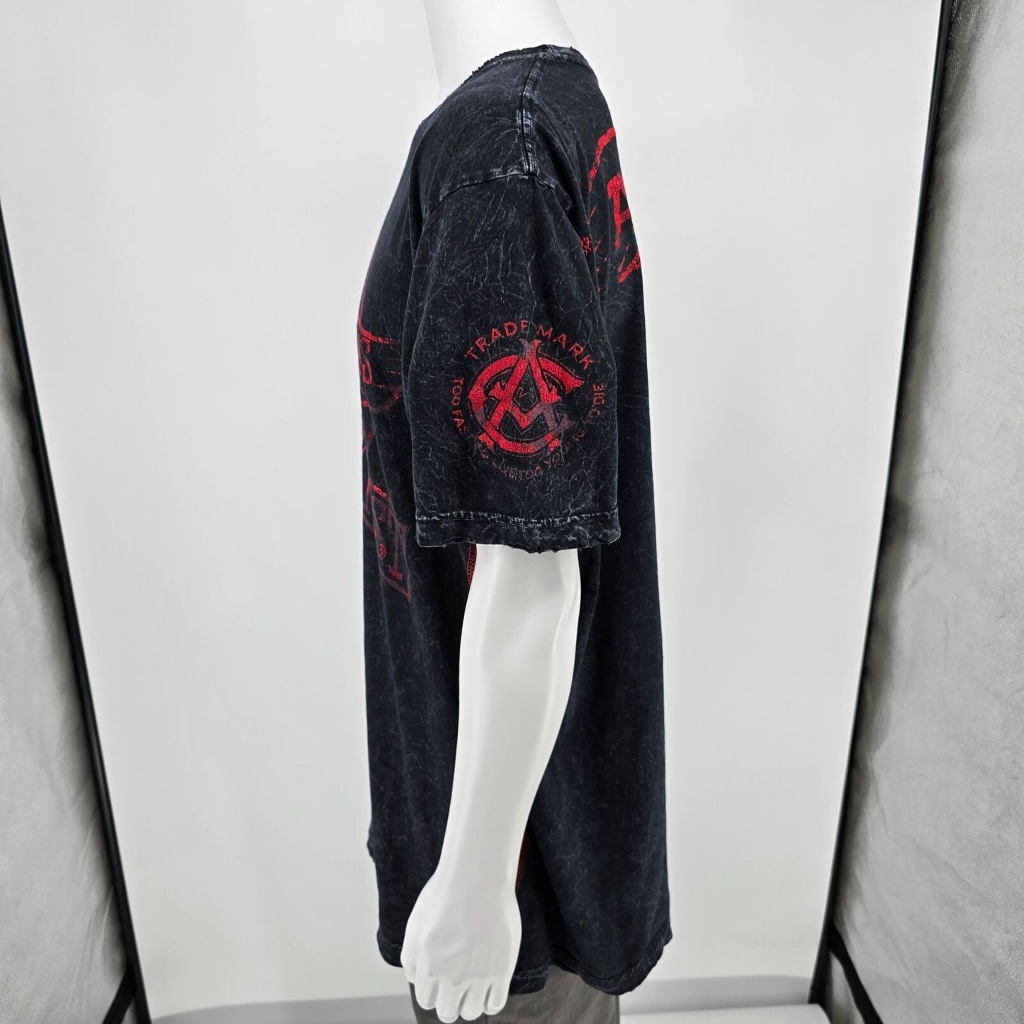 Distressed Affliction American Customs Made in USA ACMC 73 Graphic T-Shirt (3XL)