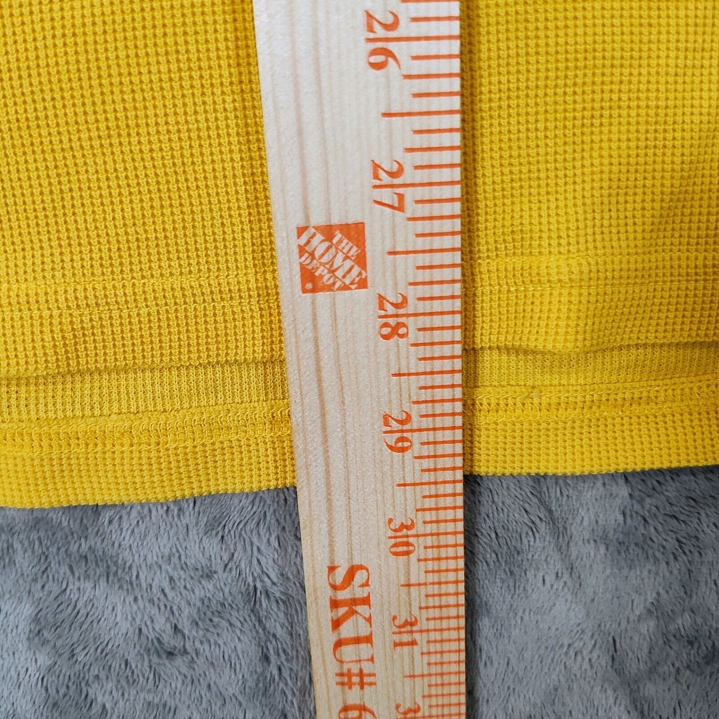 Vintage Polo Sport Ralph Lauren Yellow Logo Pocket Waffle Knit Polo (XXL)