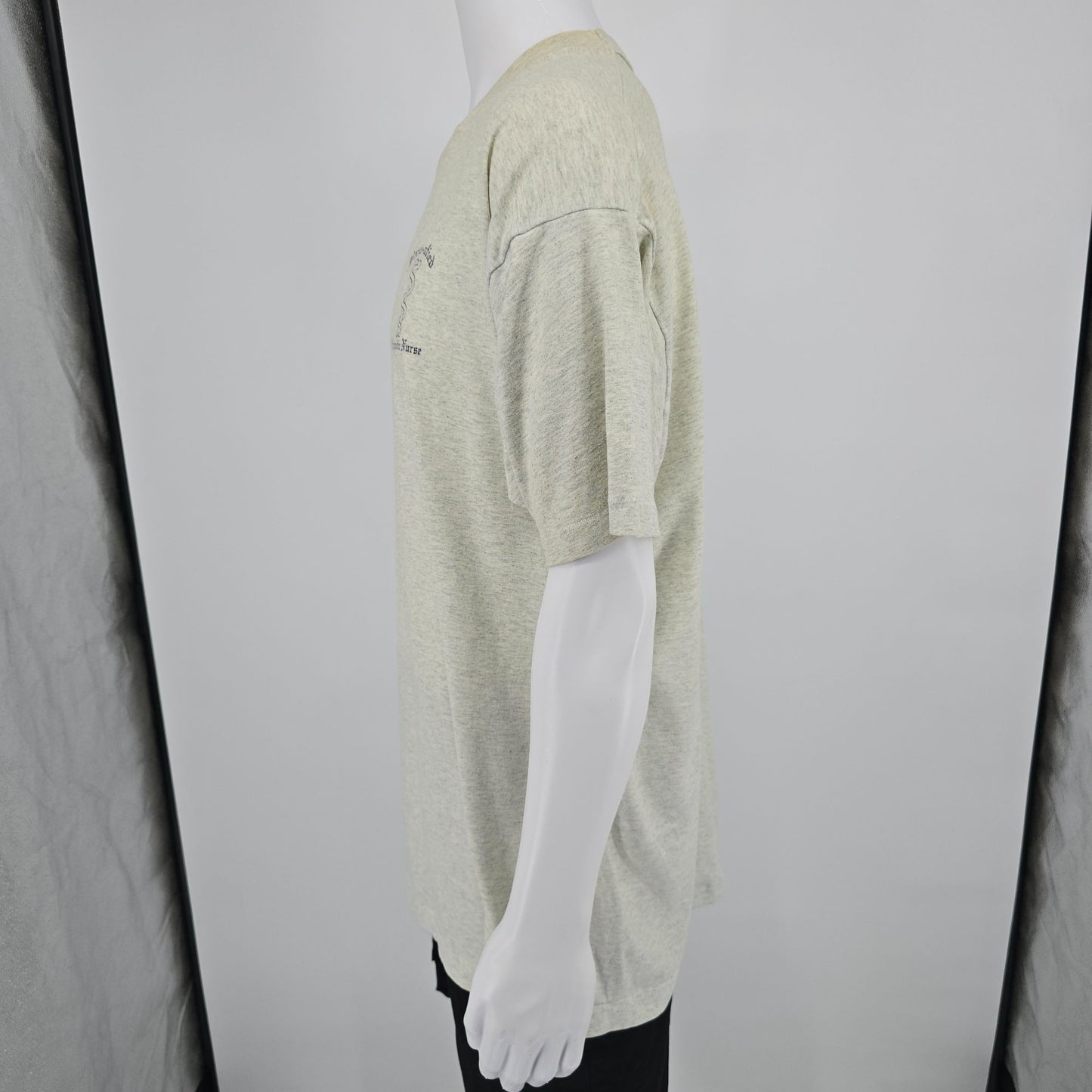 Distressed Vintage 1990s Gray "Bone-afied" Orthopaedic Nurse T-Shirt (XXL)