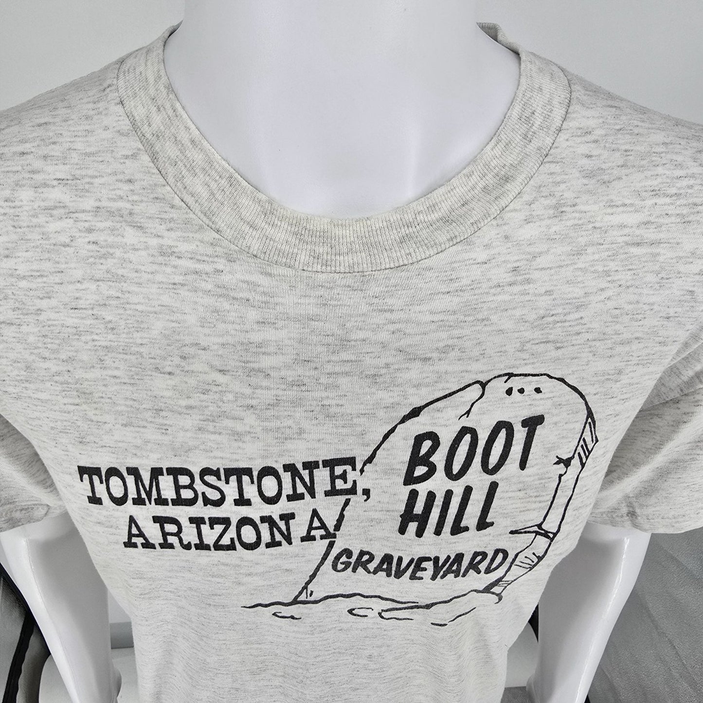 Vintage 1990s Oneita Tombstone, Arizona Boothill Graveyard Gray T-Shirt (L/XL)