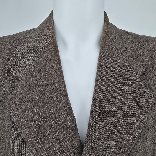 Vintage 1960s College Hall Men's Pure Wool English Gabardine Gray Overcoat (M)