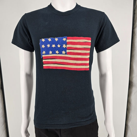 Vintage 2000s Steve & Barry's Distressed American Flag Graphic T-Shirt (S)