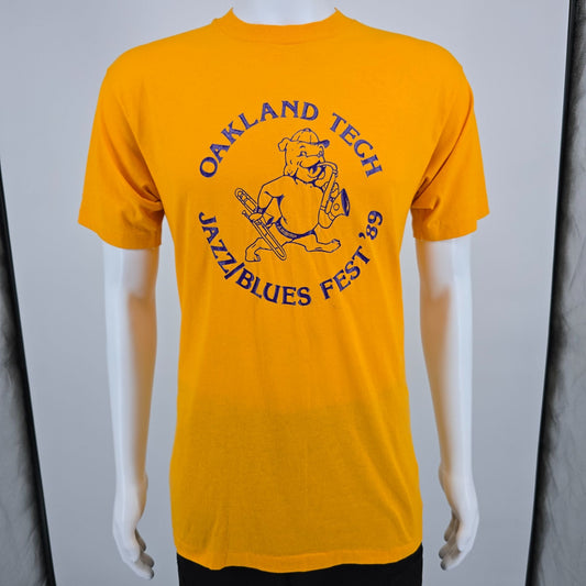 Vintage 1989 Oakland Technical High School Jazz/Blues Fest T-Shirt (M/L)