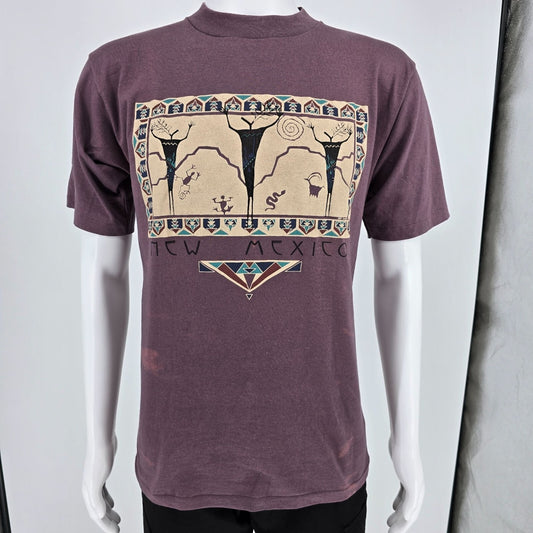 Vintage 1990s Prairie Mountain New Mexico Petroglyph Graphic T-Shirt (M)
