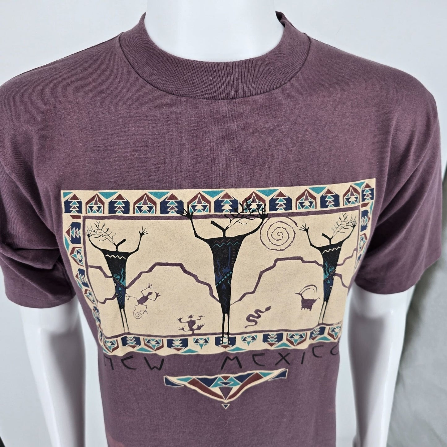 Vintage 1990s Prairie Mountain New Mexico Petroglyph Graphic T-Shirt (M)