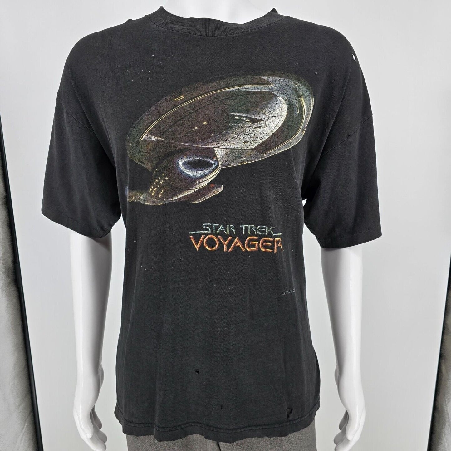 Vintage 1990s Stanley Desantis Star Trek Voyager Single Stitch T-Shirt (XL)