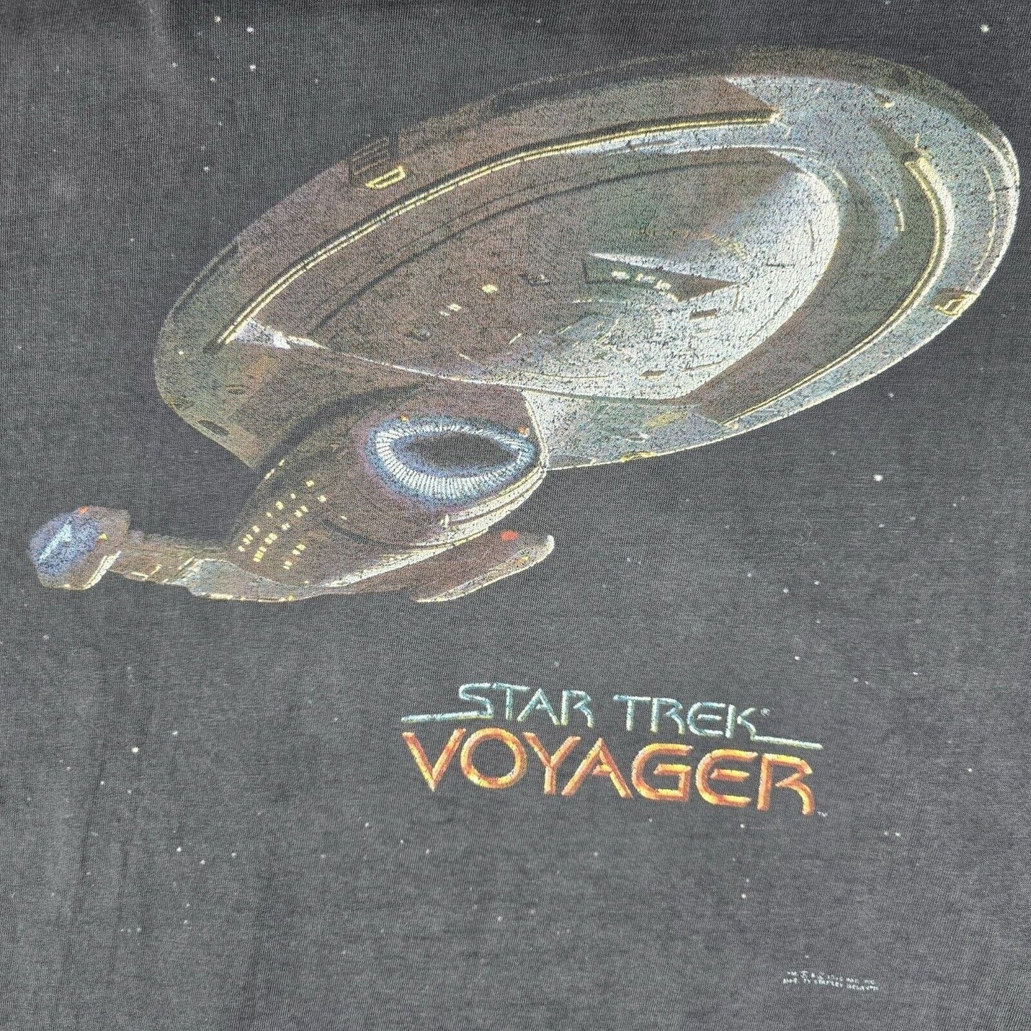 Vintage 1990s Stanley Desantis Star Trek Voyager Single Stitch T-Shirt (XL)