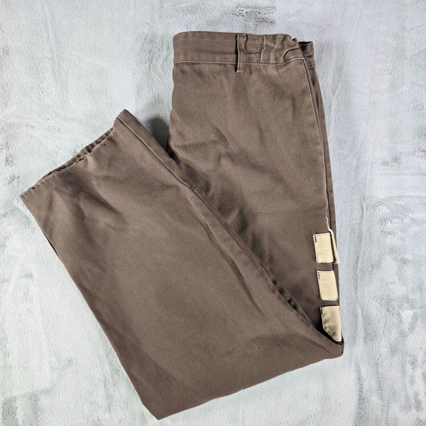 Vintage Y2K Distressed Adolphe Lafont Brown French Utility Work Pants (31x26)