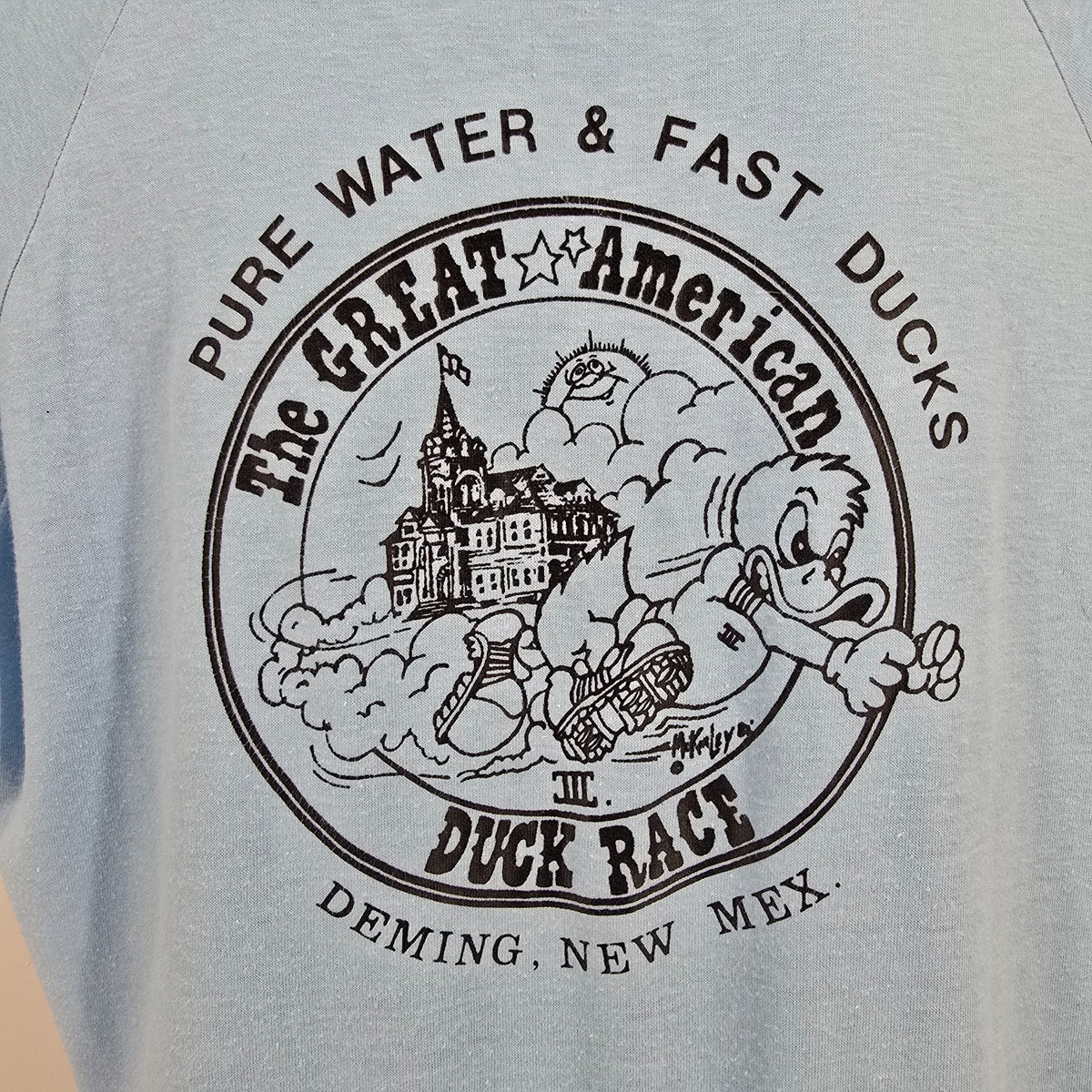 Vintage 1982 Sport-T Great American Duck Race Deming New Mexico T-Shirt (XL)