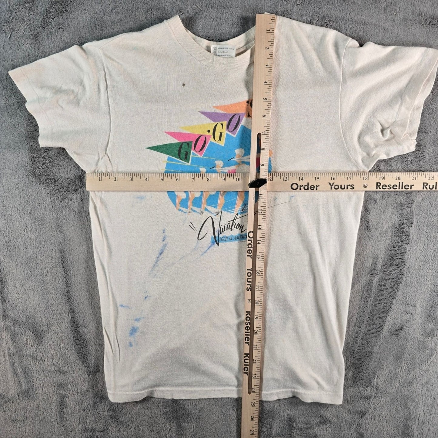 Vintage 1980s Go-Gos Vacation/Doobie Bros. Farewell Tour Test Print T-Shirt (S)