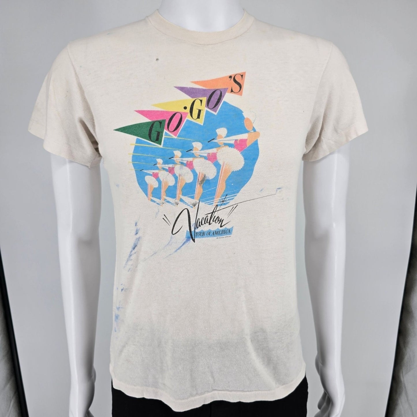Vintage 1980s Go-Gos Vacation/Doobie Bros. Farewell Tour Test Print T-Shirt (S)