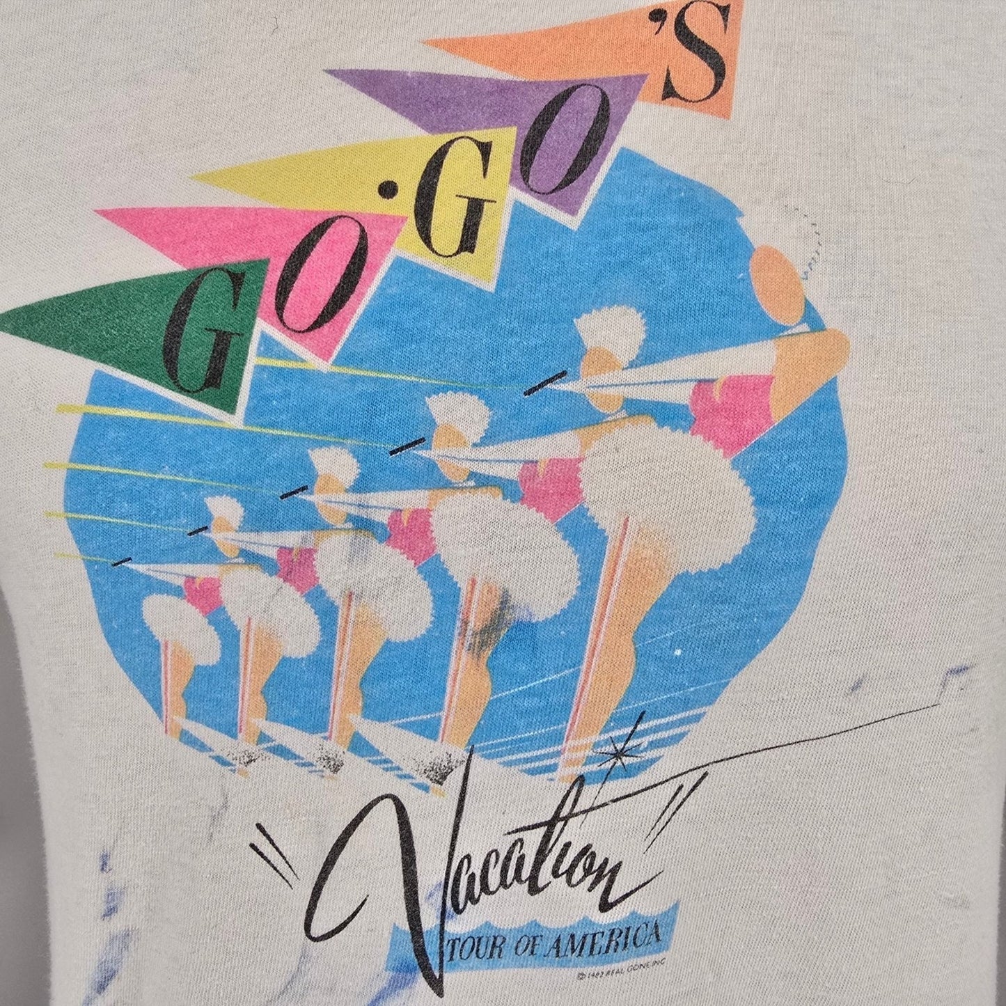 Vintage 1980s Go-Gos Vacation/Doobie Bros. Farewell Tour Test Print T-Shirt (S)