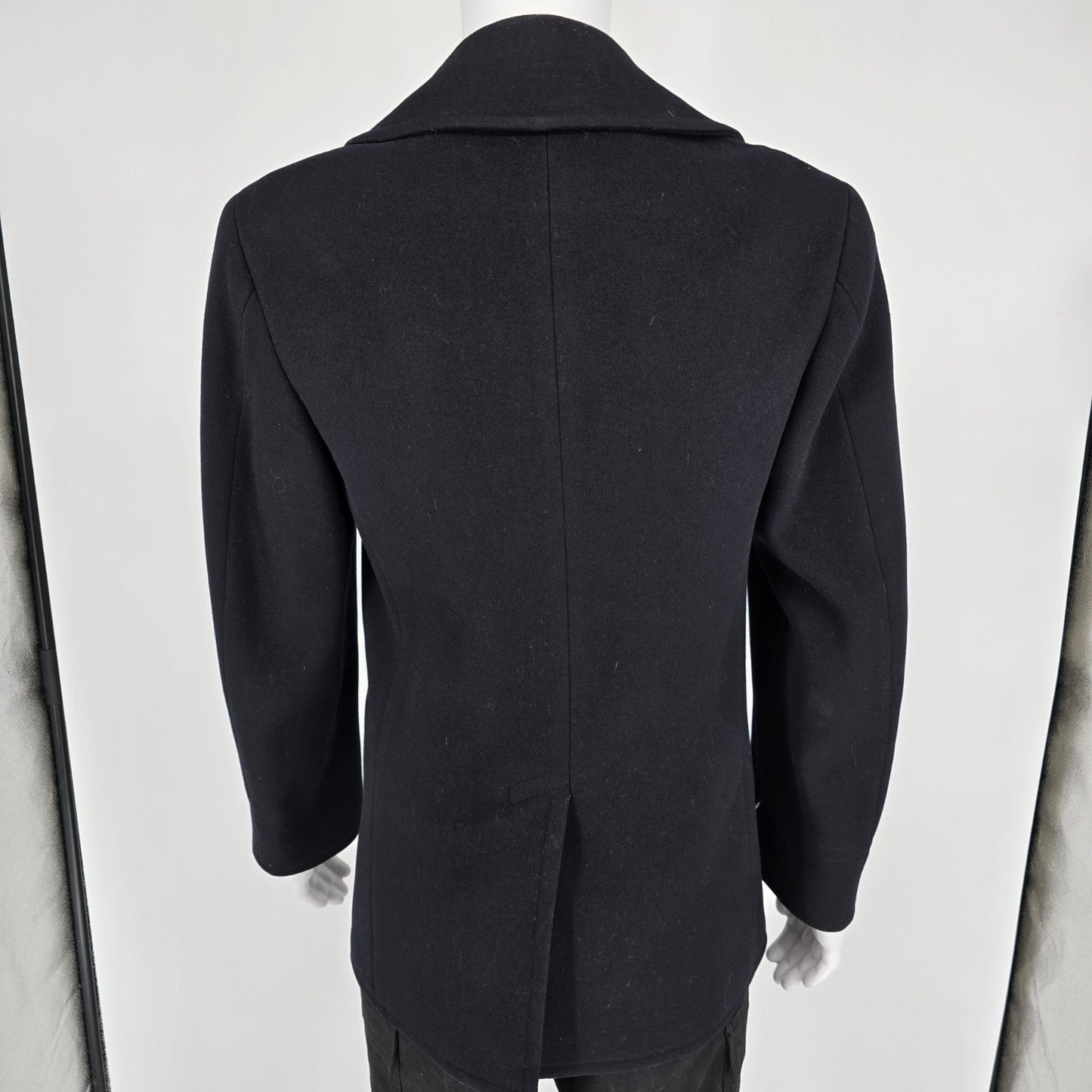 Vintage 1962 U.S. Navy Midnight Blue Double-Breasted Melton Wool Peacoat (S)