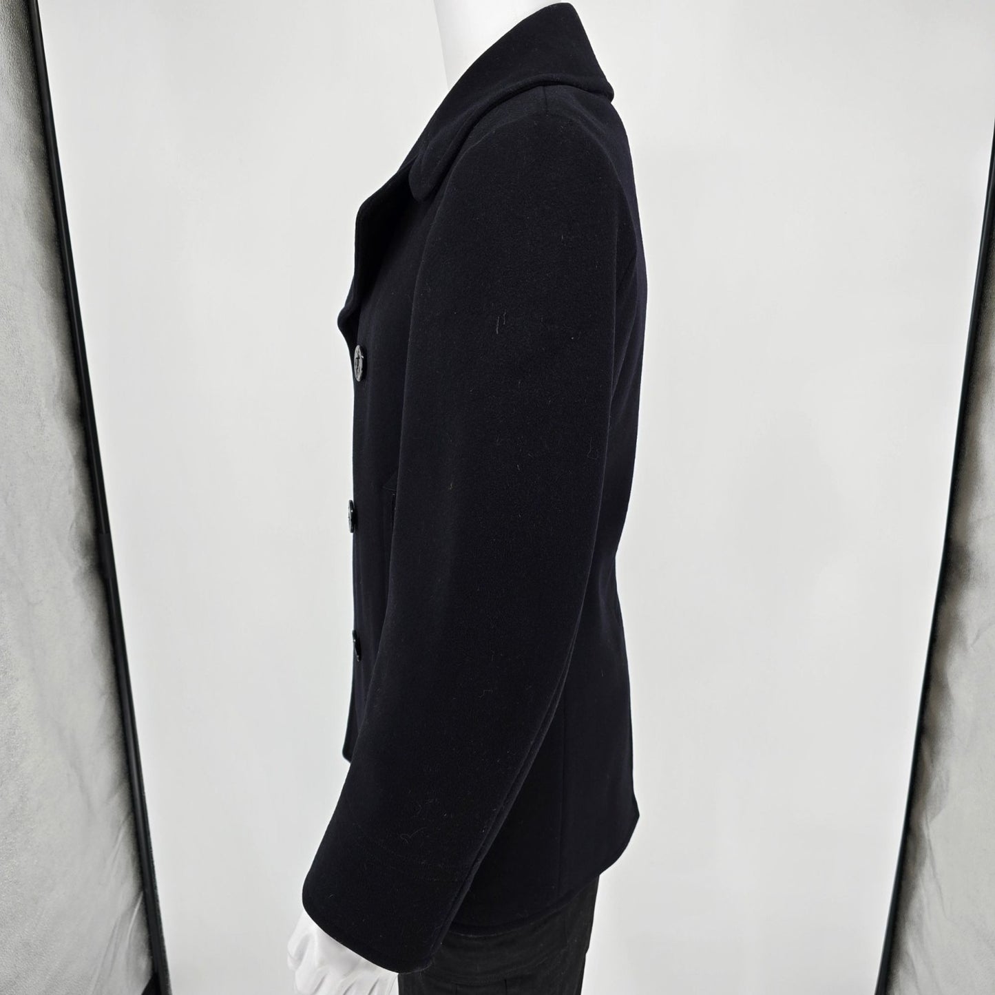 Vintage 1962 U.S. Navy Midnight Blue Double-Breasted Melton Wool Peacoat (S)