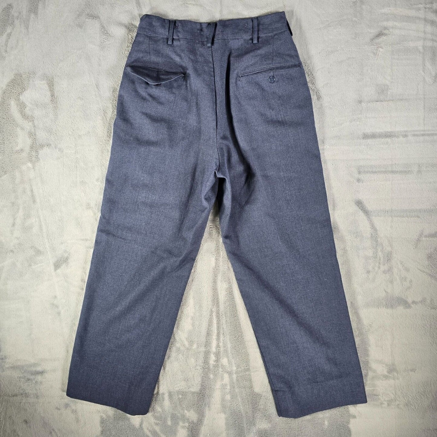 Vintage 1951 Korean War U.S Air Force Blue-84 Serge Virgin Wool Trousers (28x28)