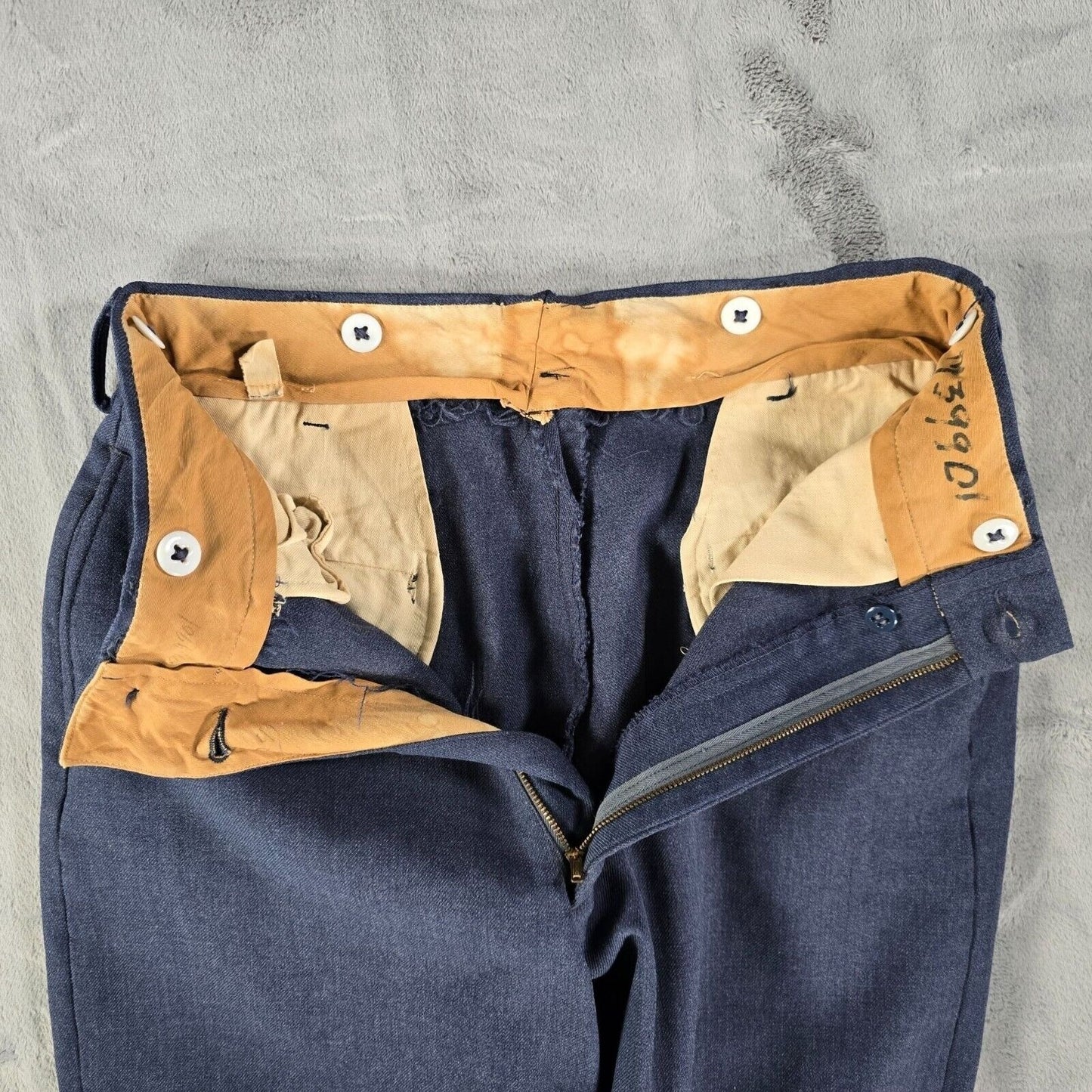 Vintage 1951 Korean War U.S Air Force Blue-84 Serge Virgin Wool Trousers (28x28)