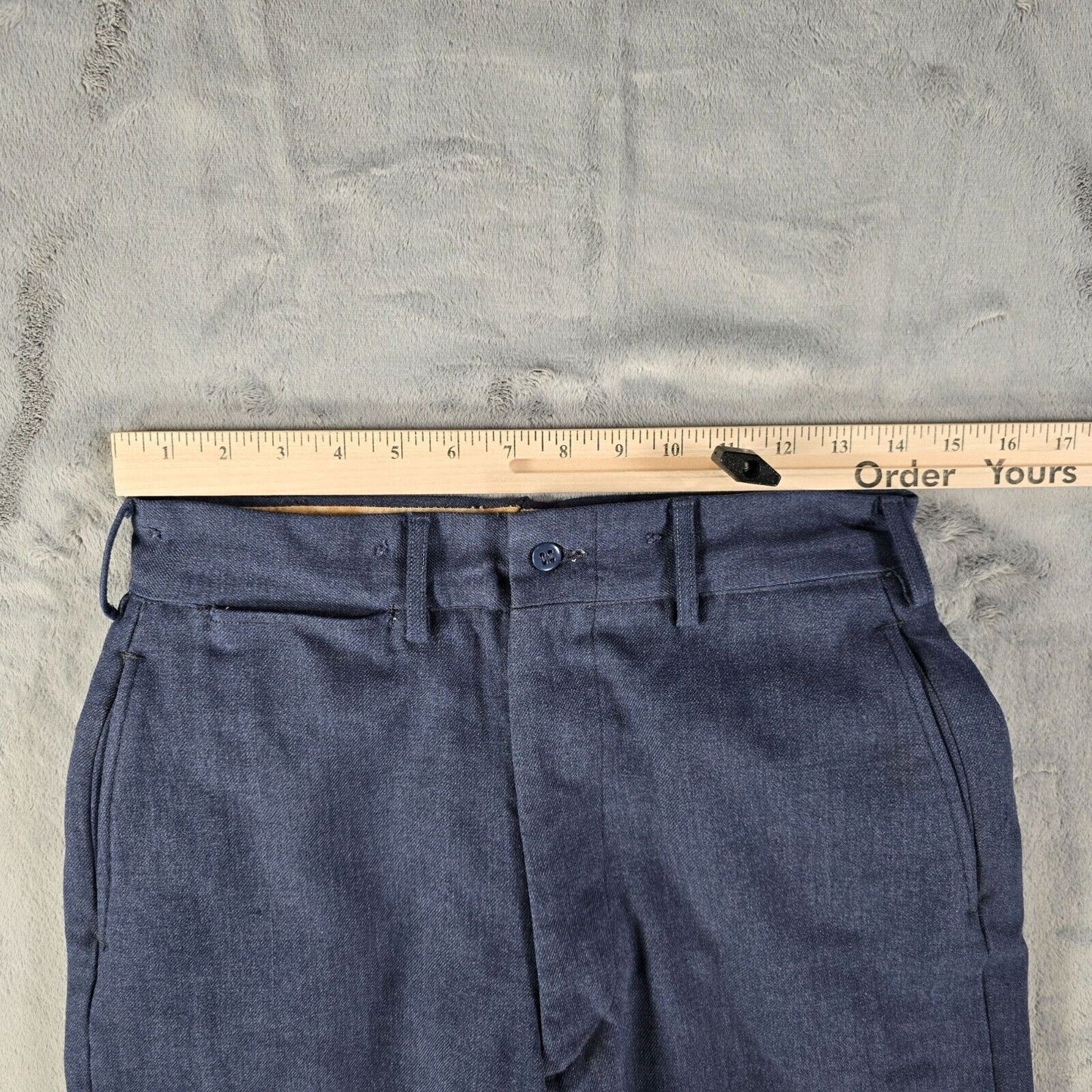 Vintage 1951 Korean War U.S Air Force Blue-84 Serge Virgin Wool Trousers (28x28)