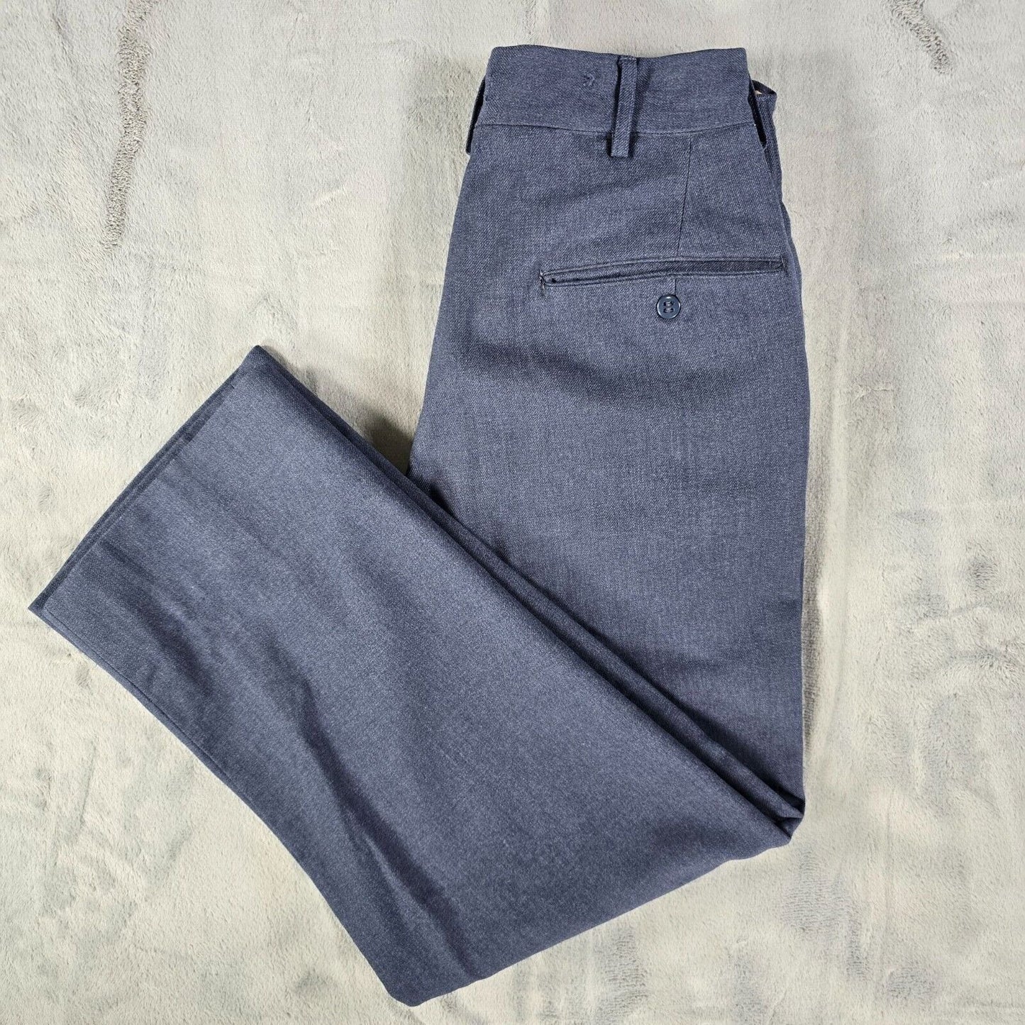 Vintage 1951 Korean War U.S Air Force Blue-84 Serge Virgin Wool Trousers (28x28)