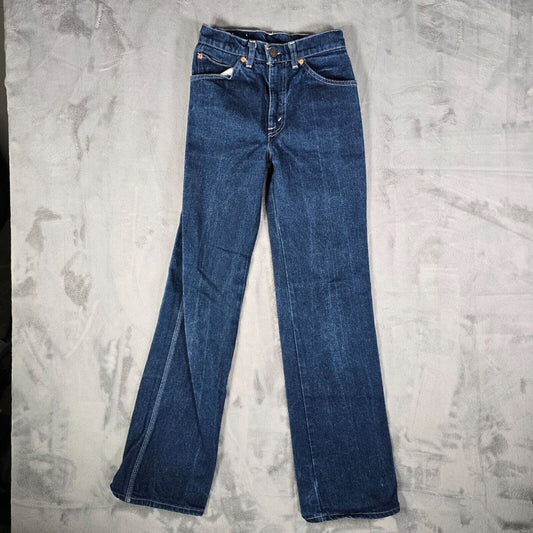 Vintage 1980's Made in Greece Levi's Womens White Tab Blue Jeans (25x32)