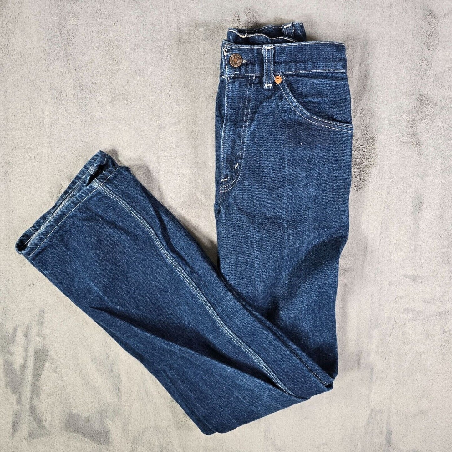 Vintage 1980's Made in Greece Levi's Womens White Tab Blue Jeans (25x32)