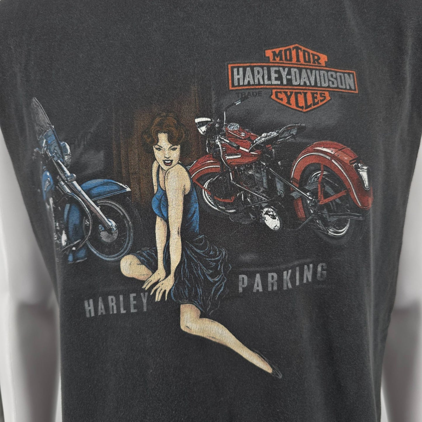 2000s Harley-Davidson Bedford Heights/Cleveland Ohio Cut-Off Muscle T-Shirt -M/L