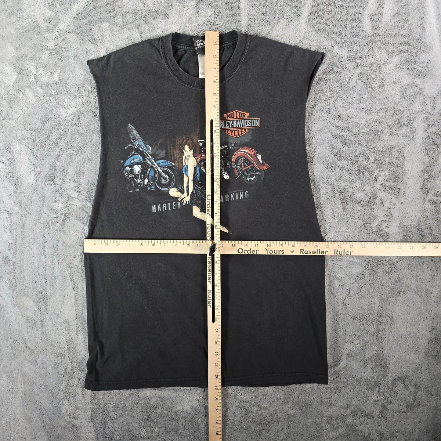 2000s Harley-Davidson Bedford Heights/Cleveland Ohio Cut-Off Muscle T-Shirt -M/L
