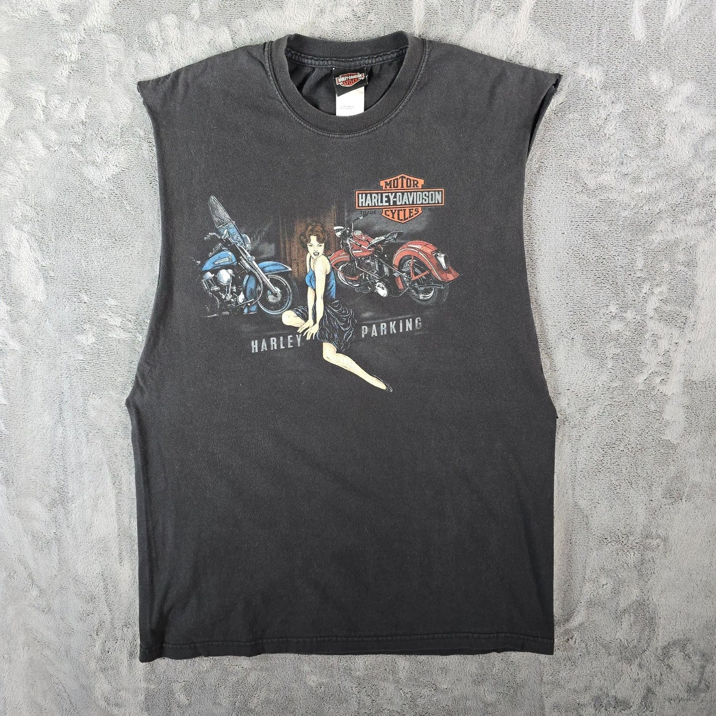 2000s Harley-Davidson Bedford Heights/Cleveland Ohio Cut-Off Muscle T-Shirt -M/L