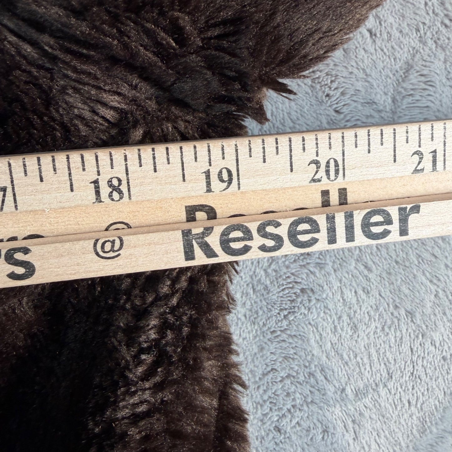 Vintage 1960s Women's Brown Faux Fur Teddy Bear Double-Breasted Coat (M)