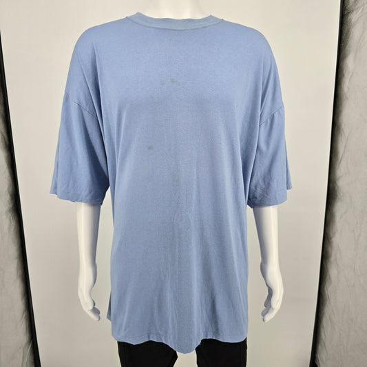 Vintage 1980s Tar Heel Sports Blank Light Blue Single Stitch T-Shirt (4XL)