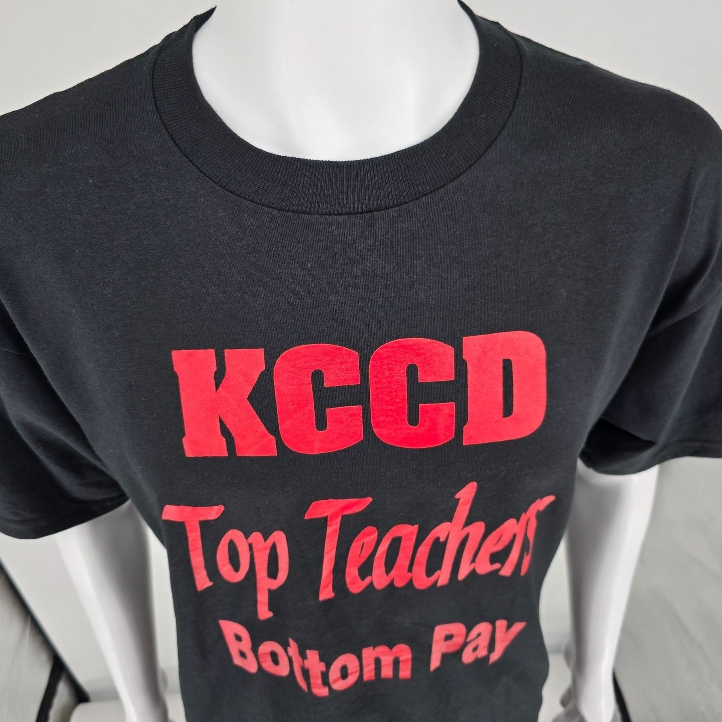 Vintage Y2K Kern Community College District "Top Teachers" Protest T-Shirt (L)