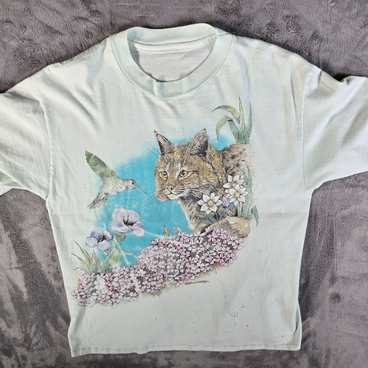 Distressed Vintage 1990s Harlequin Teena Houck National Wildlife T-Shirt (S)