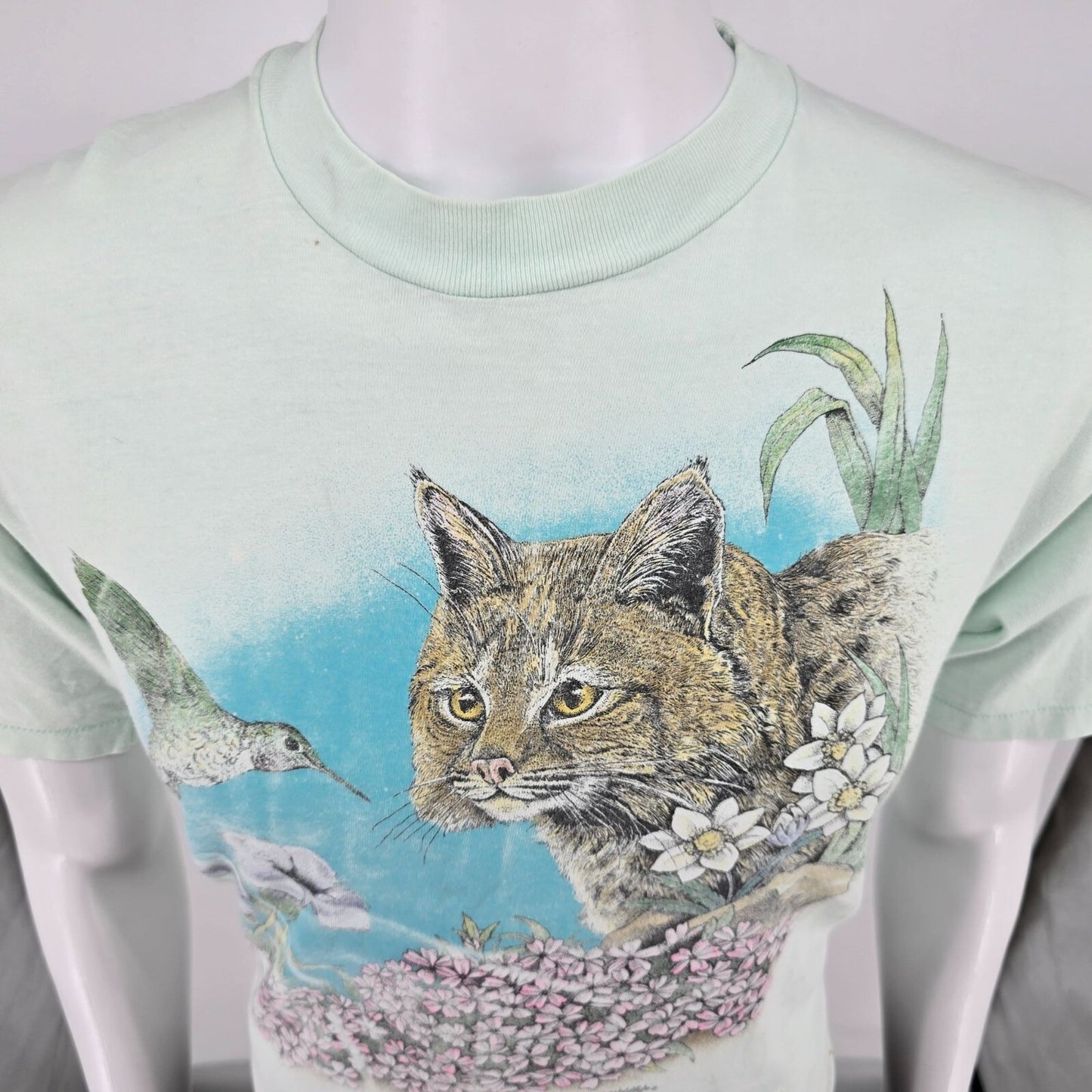 Distressed Vintage 1990s Harlequin Teena Houck National Wildlife T-Shirt (S)