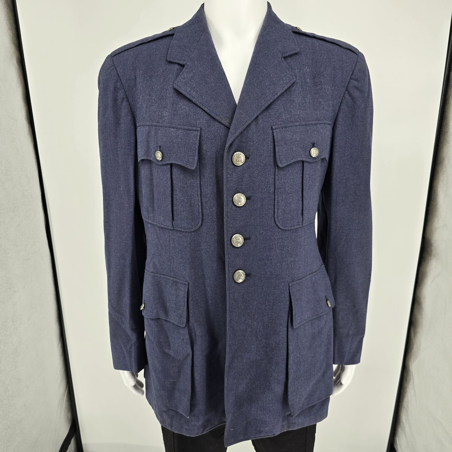 Vintage 1959 US Air Force Blue Service Dress Uniform Wool Serge Coat (41L)