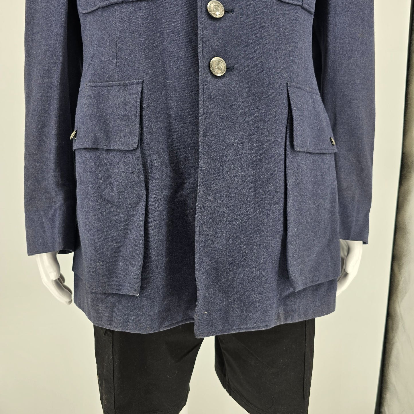 Vintage 1959 US Air Force Blue Service Dress Uniform Wool Serge Coat (41L)