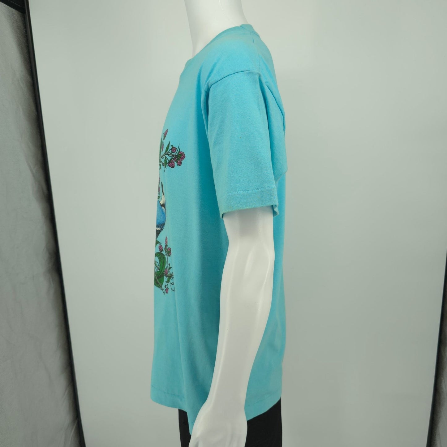 Vintage 1990s Screen Stars Best/LSJ Sportswear Blue Jays Nature Art T-Shirt (L)