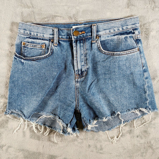 Billabong Womens Size 28 DIY Cut Off Frayed Hem 2.5" Inseam Denim Jean Shorts
