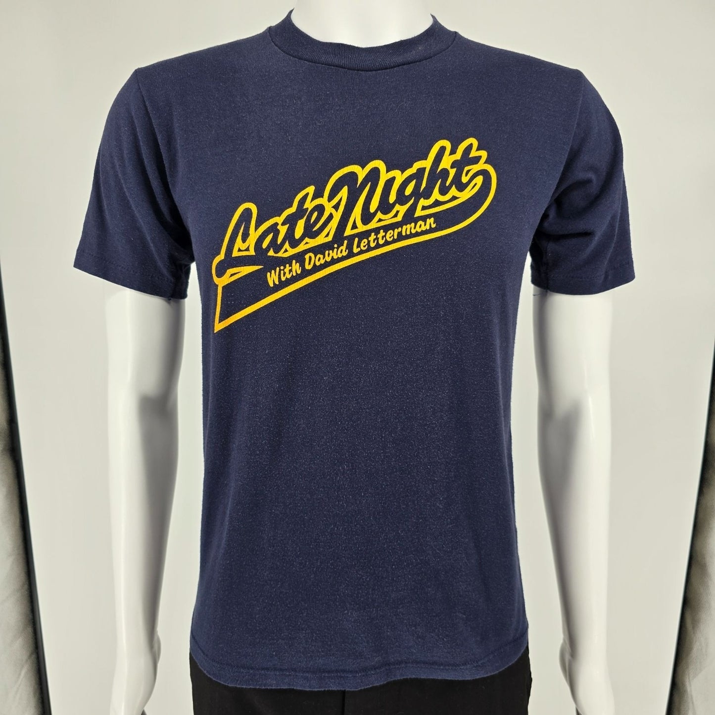 Vintage Early 1980s Velva Sheen Late Night with David Letterman T-Shirt (M)