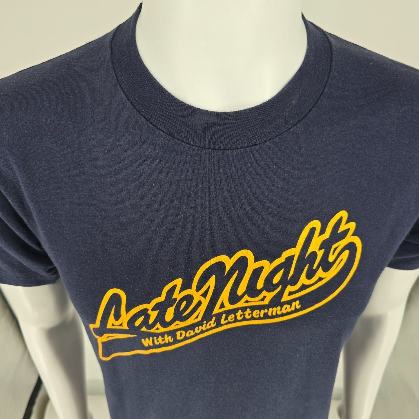 Vintage Early 1980s Velva Sheen Late Night with David Letterman T-Shirt (M)