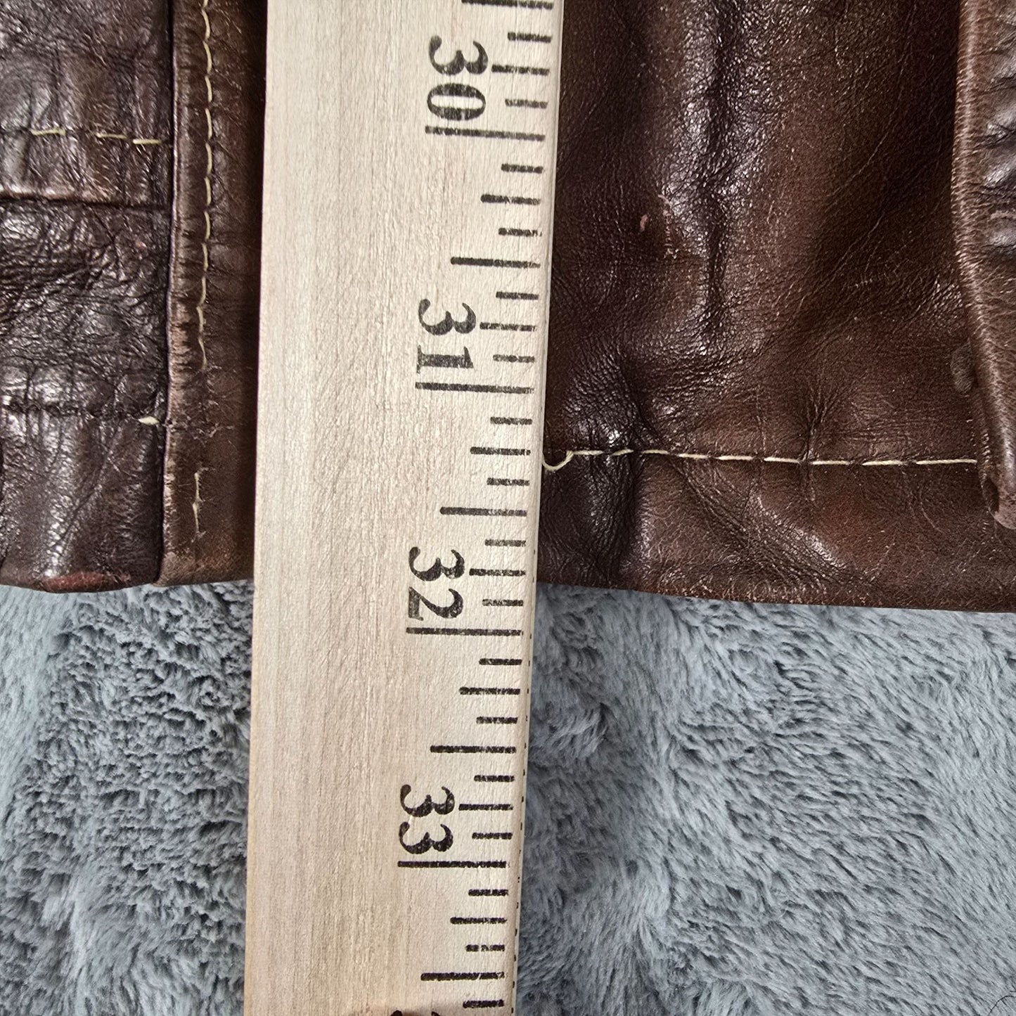 Vintage 1970s di Firenze for David Allan Brown Leather Car Coat (XL) *Flaw